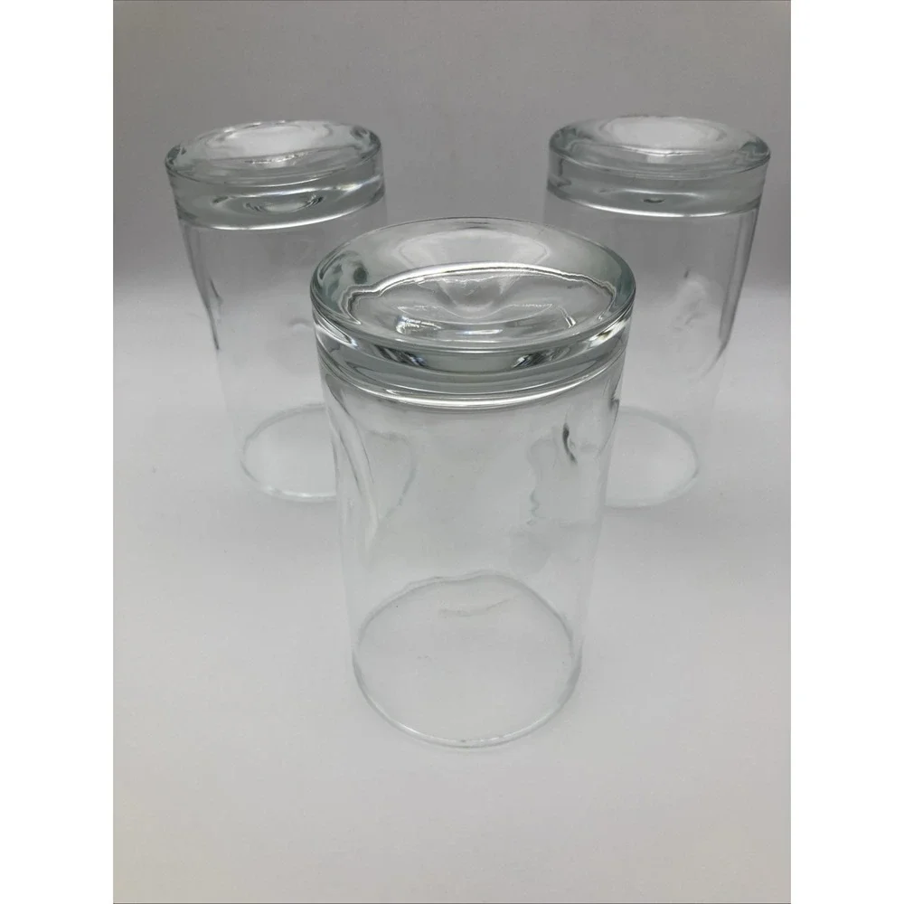 Set Of 3 Libbey Clear Impressions Lowball 5